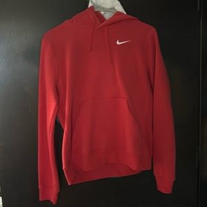 Red Nike hoodie